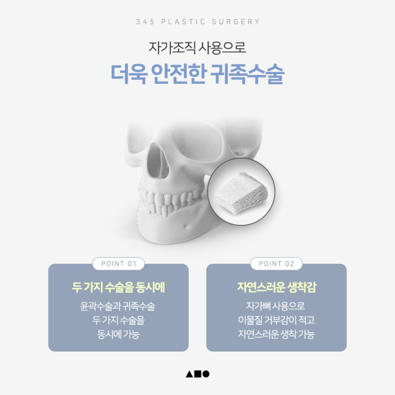 팔자주름 개선을 위한 자가뼈이식 귀족수술 사진 4