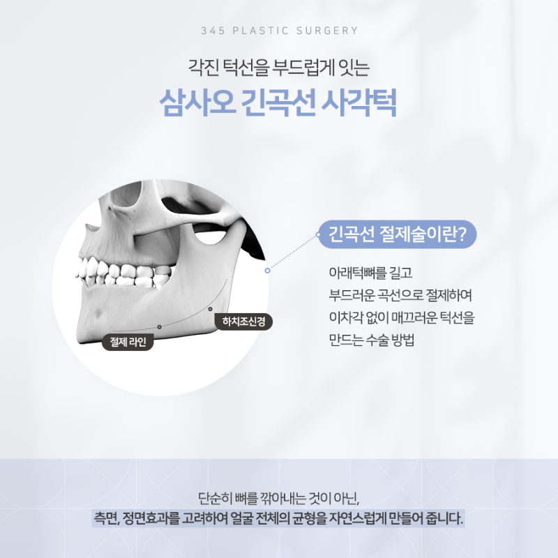 사각턱 수술, 뼈만 줄이면 될까요? 피질절골, 교근축소, 협부지방제거 사진 3