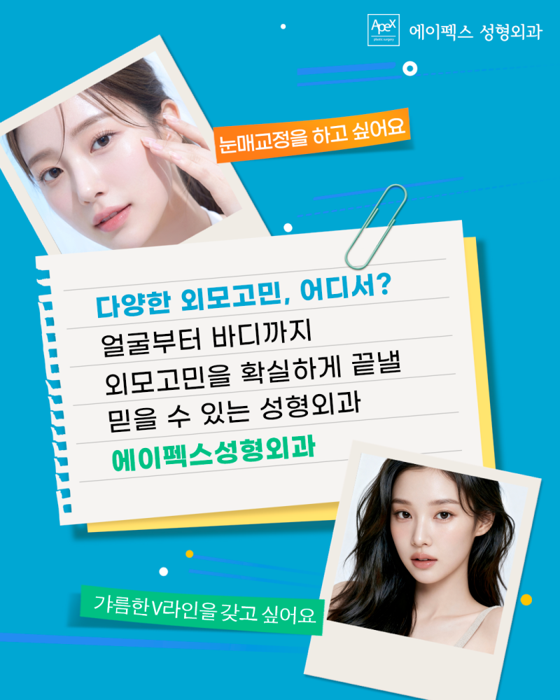 성형고민 & 외모고민, 성형에 대한 모든정보 "에이펙스성형외과"