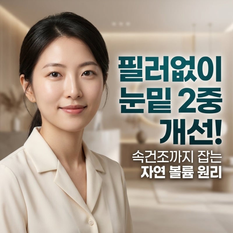 눈밑 꺼짐 고민인데 필러는 무섭다면? 속건조까지 잡는 힐로웨이브 콜라겐 부스터가 답일까