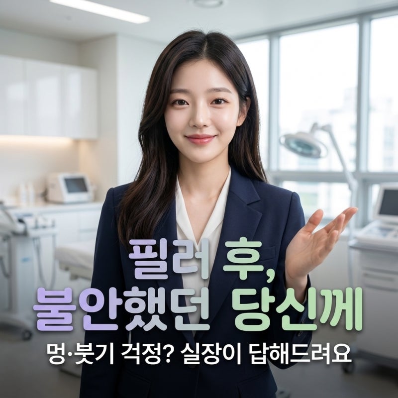 필러 부작용 실명 진짜일까? 멍 붓기 통증 걱정될 때 실장이 알려주는 홍대 필러 회복 꿀팁