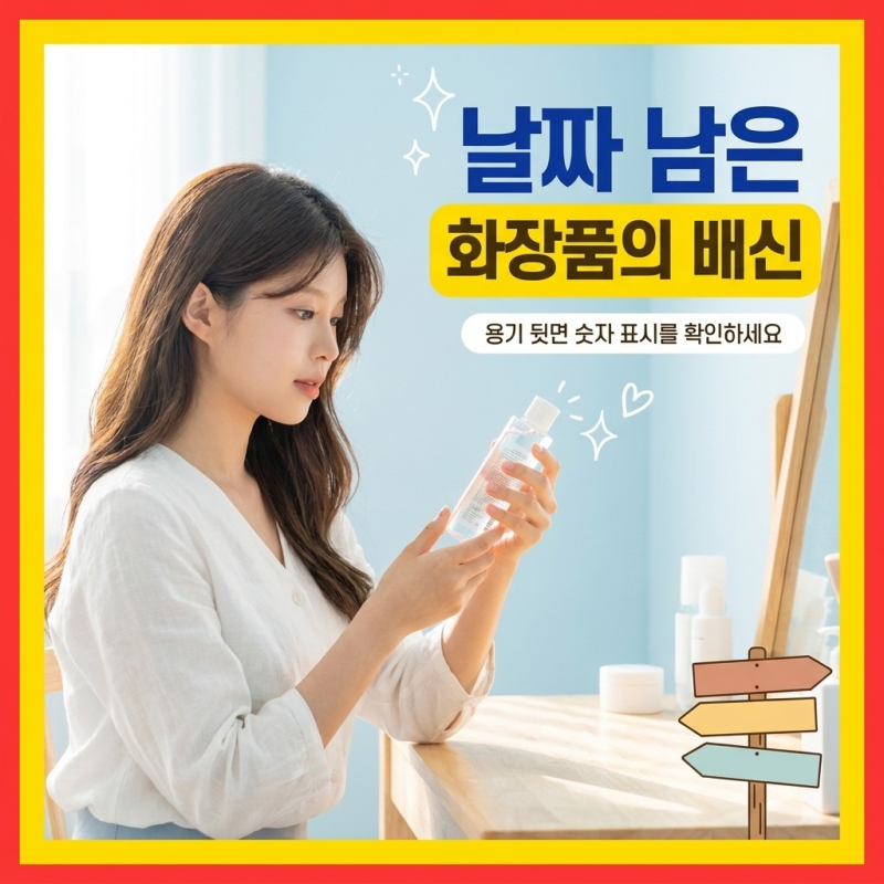 화장대 위에 널브러진 샘플들, 유통기한 확인 안 하고 발랐다간 큰일 납니다