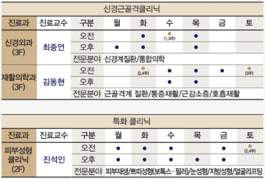 6월 진료일정 안내
