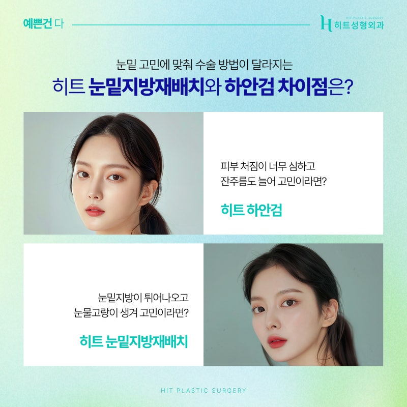 [히트성형외과] 눈밑지방재배치와 하안검, 어떤 차이일까? 사진 2