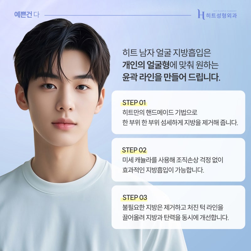 [히트성형외과] 히트 남자 얼굴 지방흡입! 어떤 차이가 있을까? 사진 4