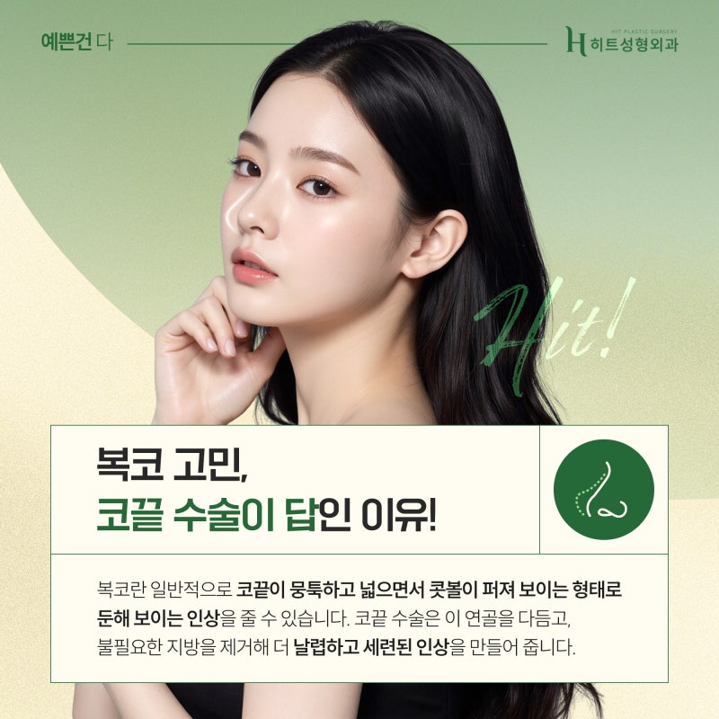 [히트성형외과] 보형물 없이도 가능한 코끝 수술?