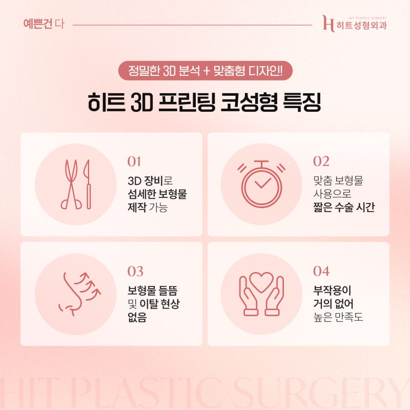[히트성형외과] 코성형! 유형에 따라 달라지는 디자인?