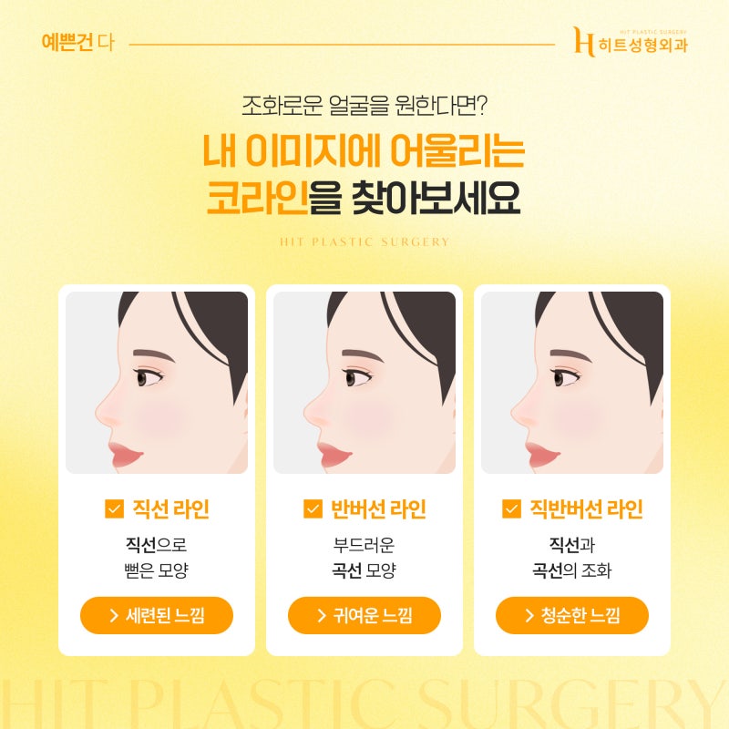 [히트성형외과] 코성형 방법 총정리: 나에게 맞는 라인 찾기