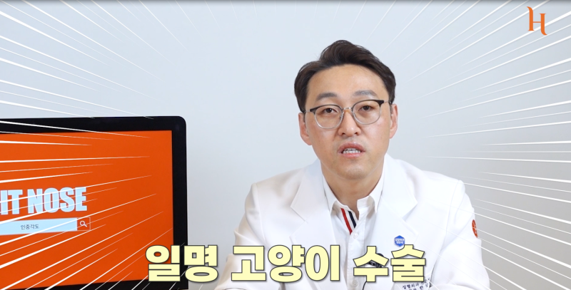중안면부를 개선하는 인중각도 (비순각 교정, 고양이수술)