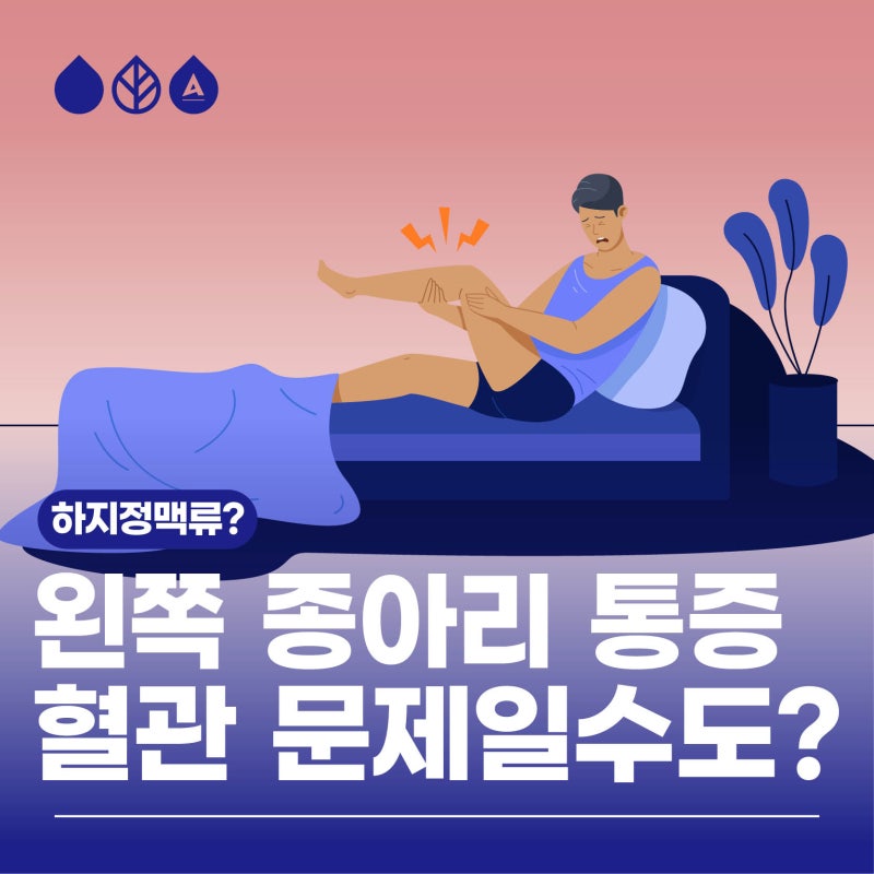 왼쪽 종아리 통증, 다리 정맥 문제?