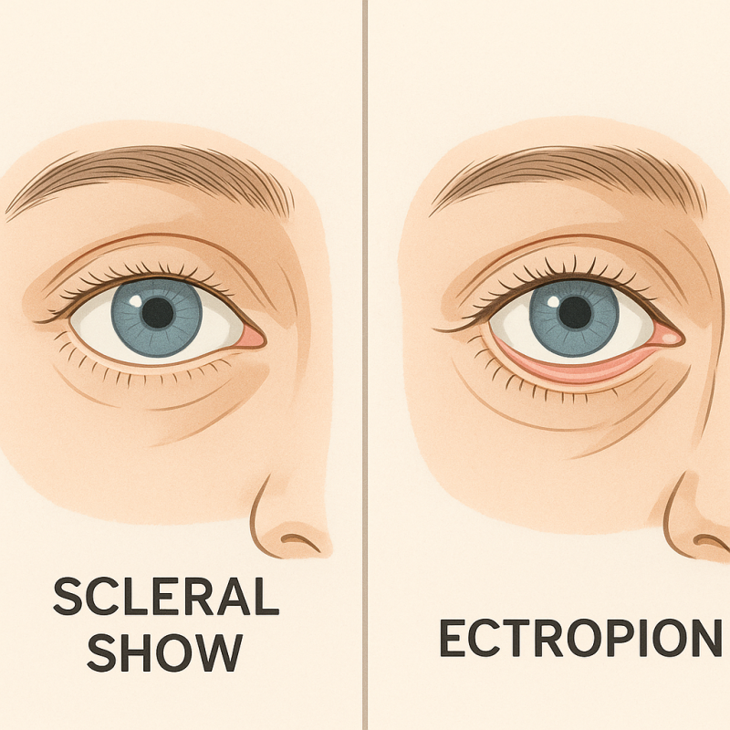 Surgical Tips for Aesthetic Lower Lid Blepharoplasty: Prevention of Round Eye I