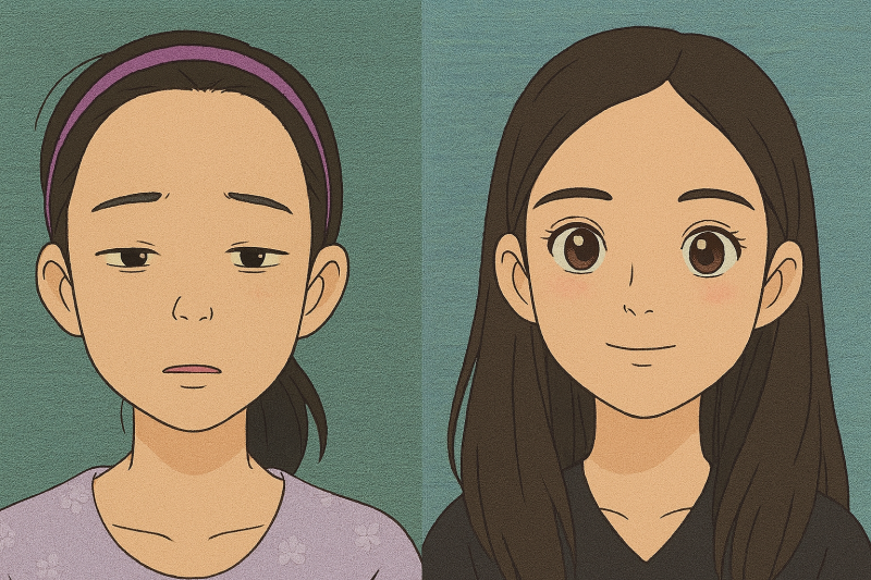 [18-year-old Female Eye Surgery] Simple Double Eyelid Surgery Alone Can Look Unnatural – A Case Requiring Ptosis Correct