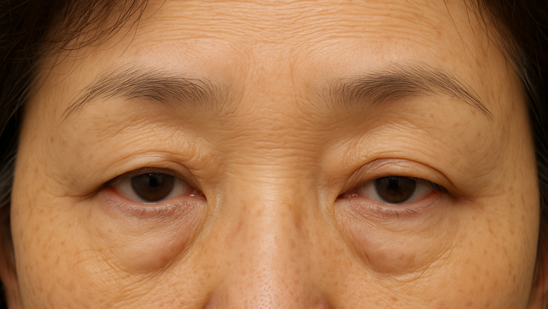 50s Eyelid Sagging, Multiple Creases, Tired Eyes Solution: Actual Surgical Case Corrected with Ptosis Correction + Fat Grafting