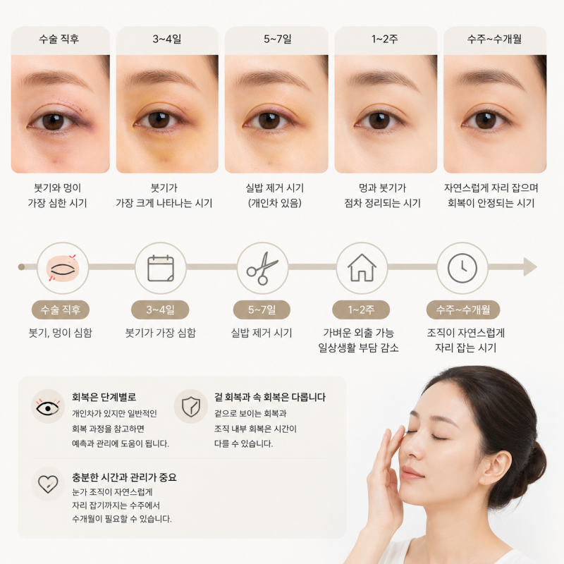 Upper and Lower Blepharoplasty Recovery Period: Swelling Timeline and Management Tips 사진 5