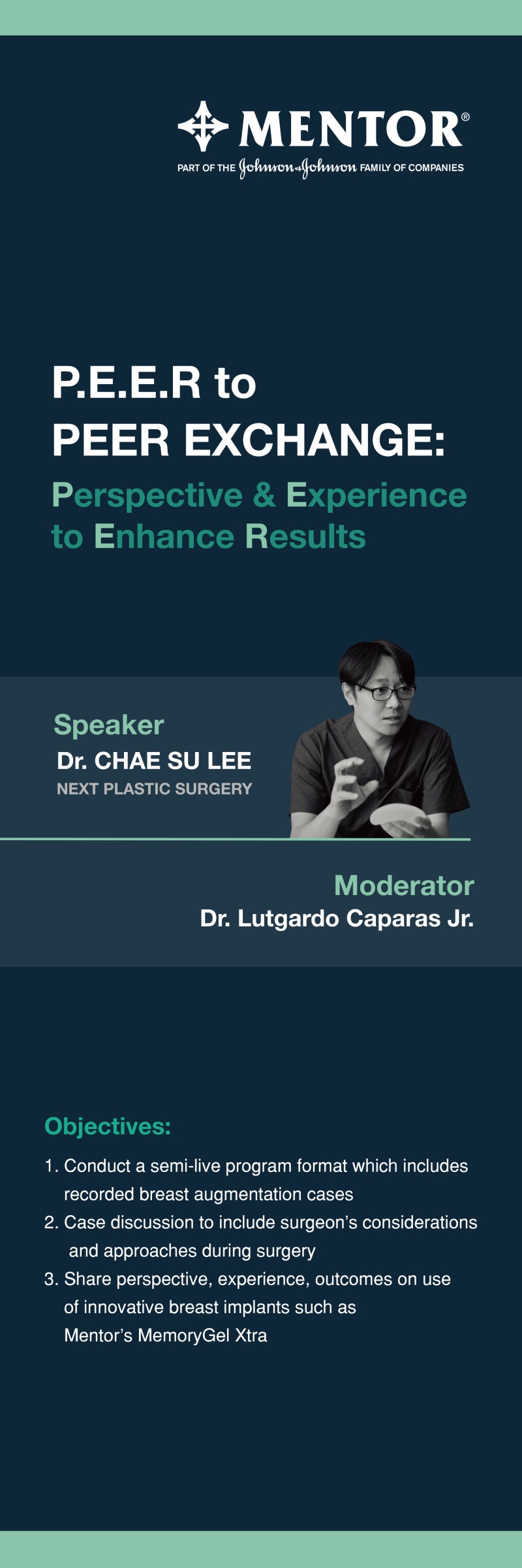 Mentor P.E.E.R to PEER EXCHANGE <NEXT Plastic Surgery> Director Lee Jae-soo
