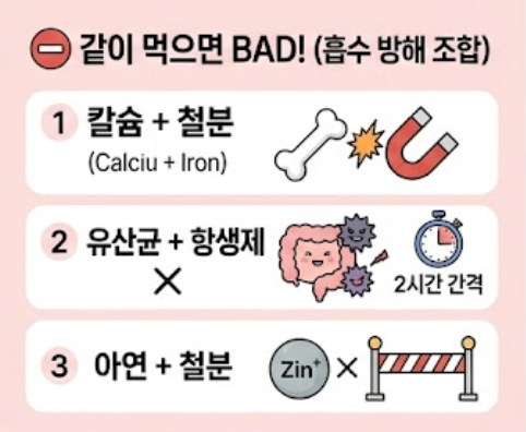 함께 먹으면 독이 되는 영양제 조합 & 시간대별 올바른 섭취 순서 사진 5