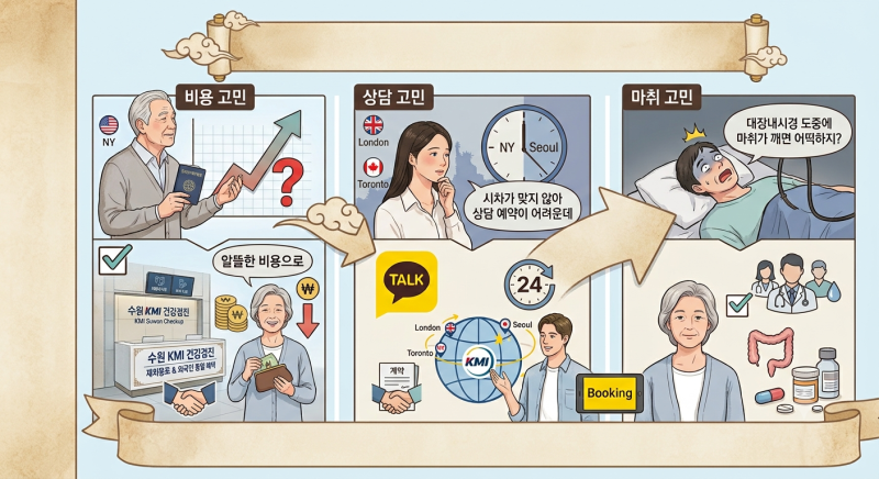 Health Checkup Tips for US & Overseas Residents Visiting Korea: Same Benefits as Locals at Suwon KMI & 24/7 KakaoTalk Booking (Checkup Gaza)