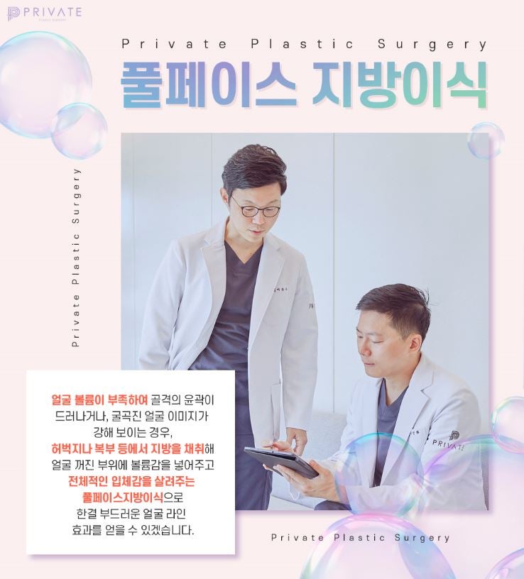 Sinsa Station Full Face Fat Grafting at Private Plastic Surgery
