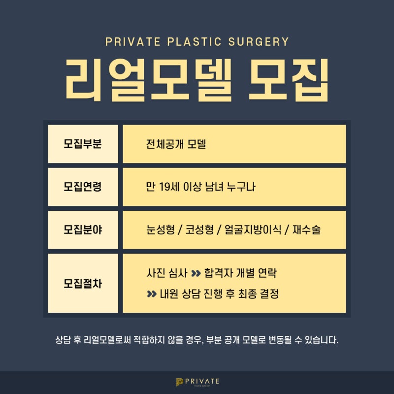 Sinsa Private Plastic Surgery Clinic Accepting Plastic Surgery Model Applications 사진 4