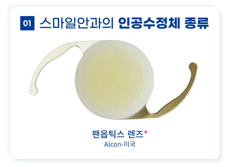 스마일안과의 노안백내장 인공수정체 종류 소개