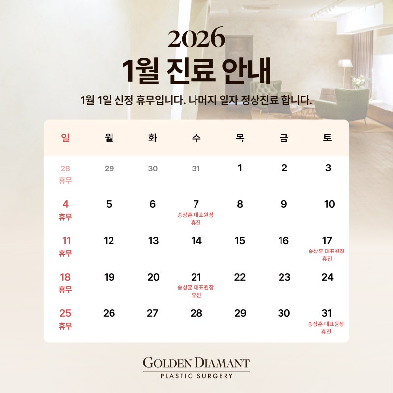 [병원공지] 1월 진료 일정 안내